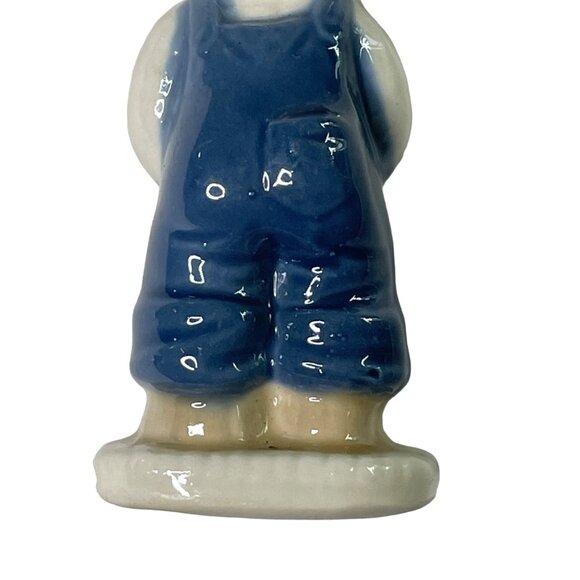 Vintage Figurine Country Boy Gathering Wood Figurine Hand Painted Porcelain u - Picture 6 of 7